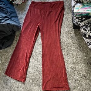 Faux-Velvet Bell-Bottom Pants size 16